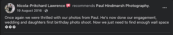 REVIEW-26 
 Keywords: Customer Google Review For Paul Hindmarsh Photography, photographers cardiff, family photographers cardiff, family portraits cardiff